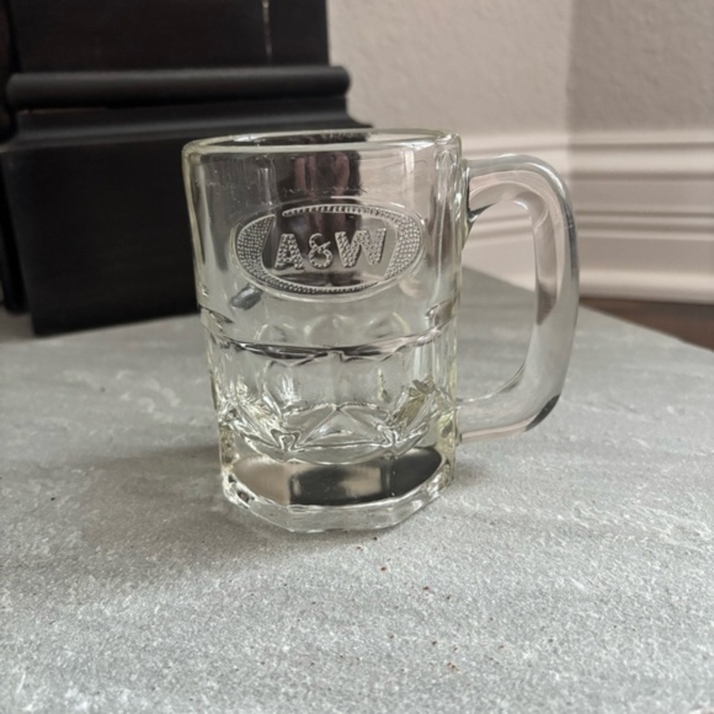 Vintage Collectible A&W Clear Logo Dots Root‎ Beer Mug